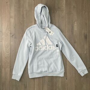 Light Blue Adidas Hoodies with Pouch Pockets NWT